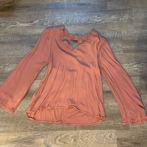 Cute pink open back top